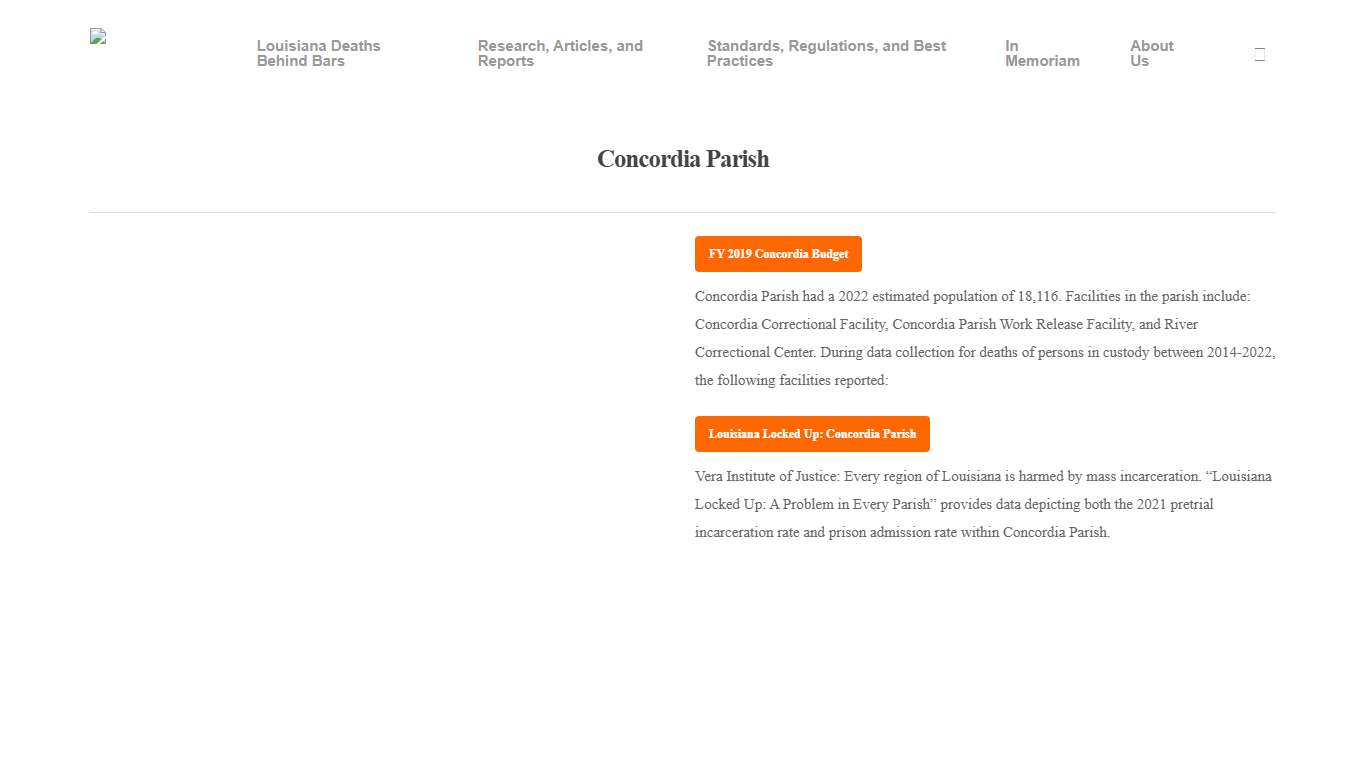 Concordia – Incarceration Transparency